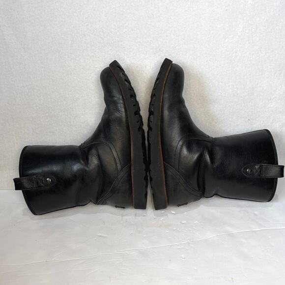 Ugg Men\'s Stoneman Black Leather Calfskin Wool Pull On Boots Size 10
US main image 5